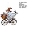 Halloween Pendant Witch Ghost Ride Shape Pendant Image Stained Glass Window Hanging Ornament Festivals Halloween Decoration