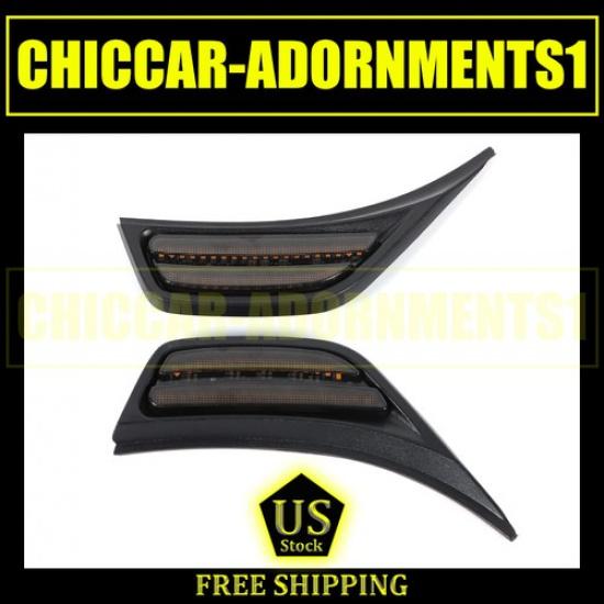 

Front Fender Marker Side Turn Signal Lamp Cover for Jeep Wrangler JL JT 18+Black
