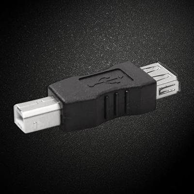 Mini-Konverteranschlussadapter, schwarz, USB Typ A Buchse auf USB Typ B Stecker