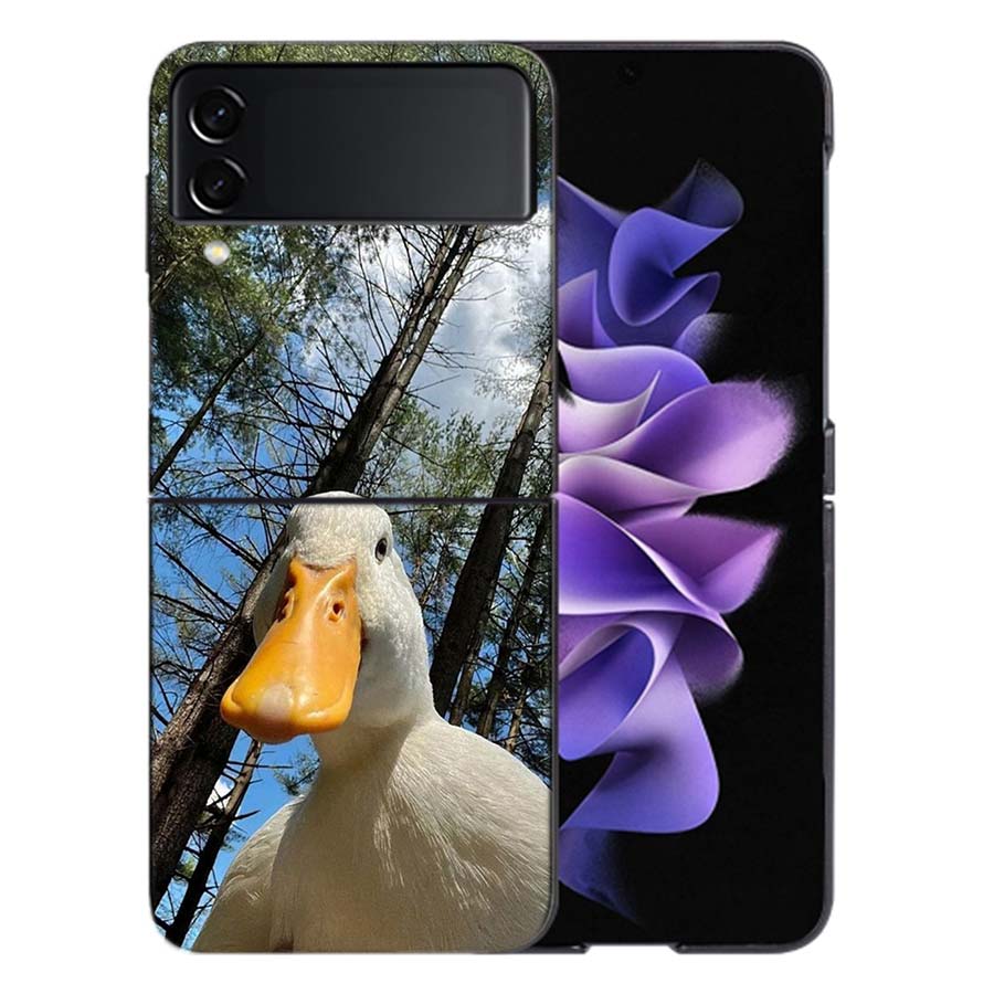 

Yellow Duck Phone Case For Samsung Z Flip 6 7 5G Galaxy Z Flip 5 4 3 5G Cases Shockproof Hard Cover TPU Galaxy Z Flip 6 5G