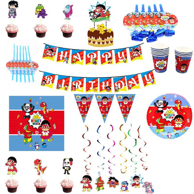 Ryans Party Decoration Tableware Paper Plate Banners Birthday Kids
