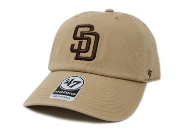 47 Brand Seven Cap 47 CLEAN UP MLB San Diego Padres KHAKI (Forty Brand)