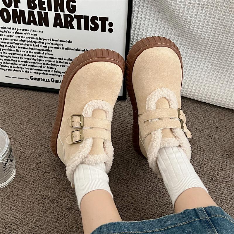 Women's Shoes Short Boots Plush Insulation Snow Boots New Winter 2024 Thick Soled Anti Slip Cotton Shoes Ankle Boots for Women