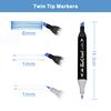 12/24/30 Colors Art Markers Set Dual Headed Artist Sketch Pen for Graffiti Sketch Studen Office Kits