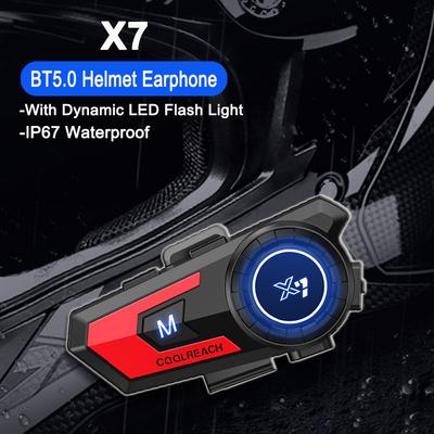 Motorcycle Helmet Headset Wireless Headphones Earphone Bluetooth 5.0 Handsfree Headset Stereo Music Intercom for Phone Connected