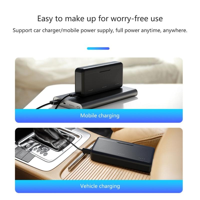 Fast Speed Charging Storage Box for Action4 Camera Batteries Holds 3 Slots with Power Indicator