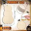 Unfinished Wooden Pumpkin Cutouts Discs DIY Blank Shapes Unpainted Ornaments for Painting