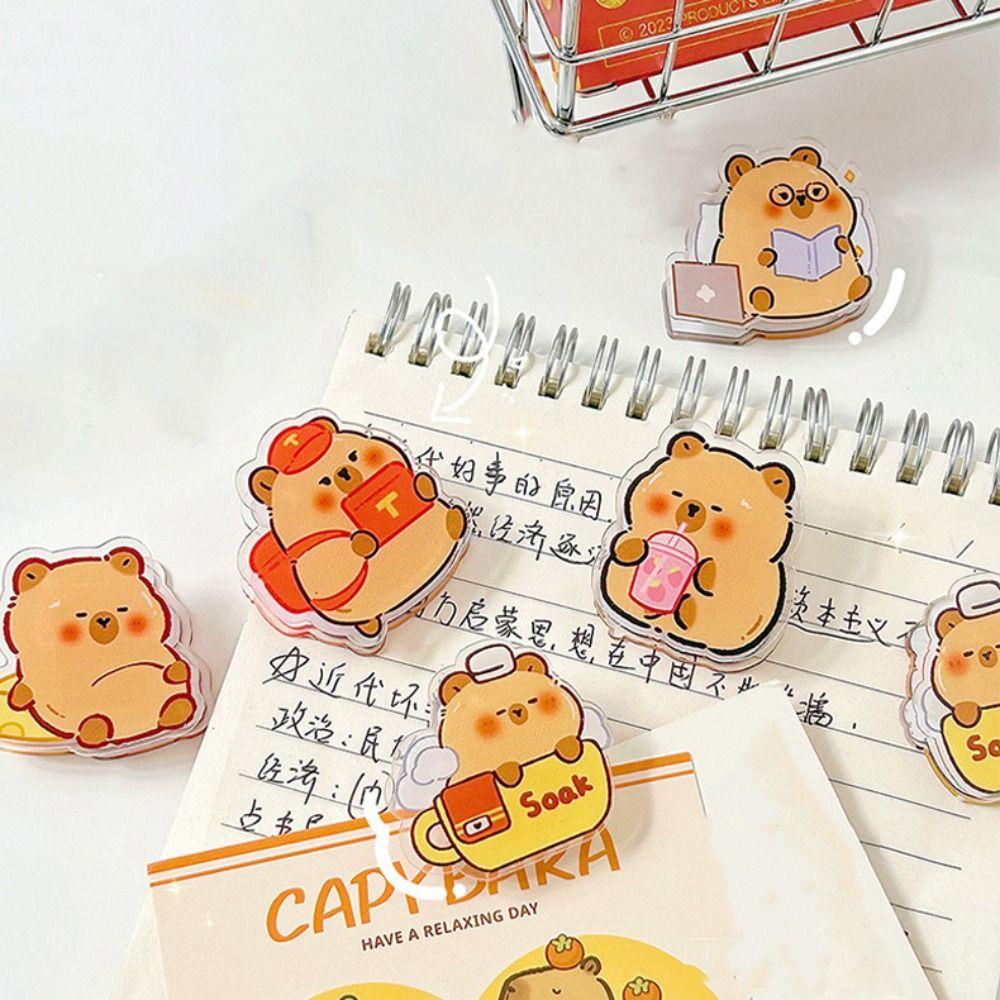 Decorative Cartoon Memo Clip Paperclip Acrylic Paper Clip  Scrapbook/Notebook Decoration