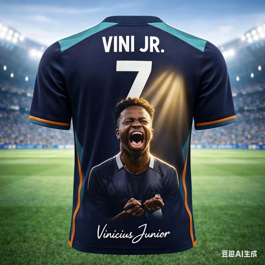 Abbigliamento Familiare Stampato 3D Estivo Vinicius Junior Maglia da Calcio T-shirt Traspirante e Asciugatura Rapida Set di Allenamento