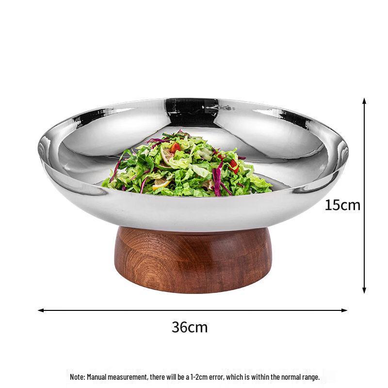 Elegant Stainless Steel Pedestal Serving Bowl for Snacks and Fruits