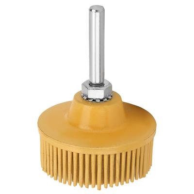 2 Inch Bristle Disc Emery Rubber Abrasive Brush Polishing Grinding Wheel for Burr Rust