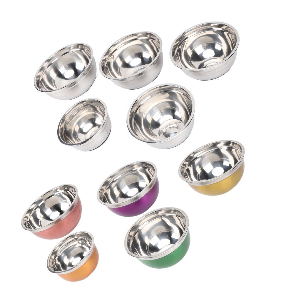 5 Pieces Stainless Steel Bowls with Lids Multipurpose Baking and Mixing Bowl Set for Vegetable Fruit