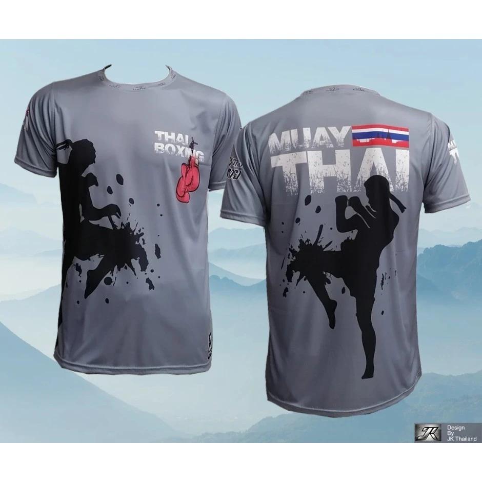 Muay Thai T-Shirt Kick Boxing 3D Print Vintage Training UV Protect Quick Dry Men Women Unisex Short Sleeve Round Neck MMA Mix Martial Art