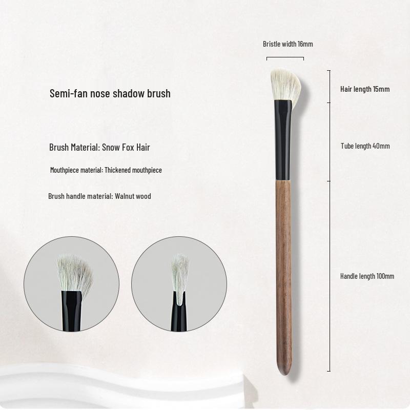 Phoenix Hall Bamboo Makeup Brush Set - Includes Small & Large Animal Hair Eyeshadow Brushes, Snow Fox Hair for Blending Detail.
