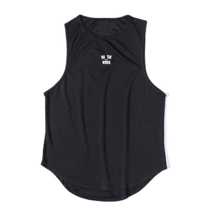 Muscleguys Summer Loose Mesh Tops Bodybuilding Vest Workout Shirt Muscle Guys Vest Mens Fitness Stringer Tank Top Printed Tops