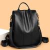 High-End Spring/Summer Women's Soft Leather Double Shoulder Bag - Large Capacity Retro Backpack