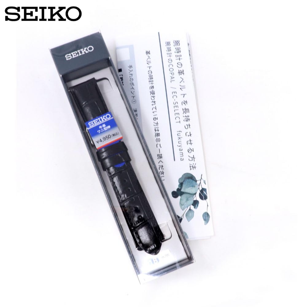 Band Watch 18mm Belt Cowhide Black Care Instructions Included RS01C18BK [Seiko] Men's