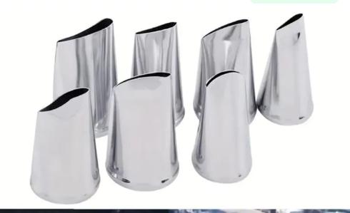 7-piece Set Of Rose  Petal Nozzles, Stainless Steel Piping Nozzles For Milk One Size
