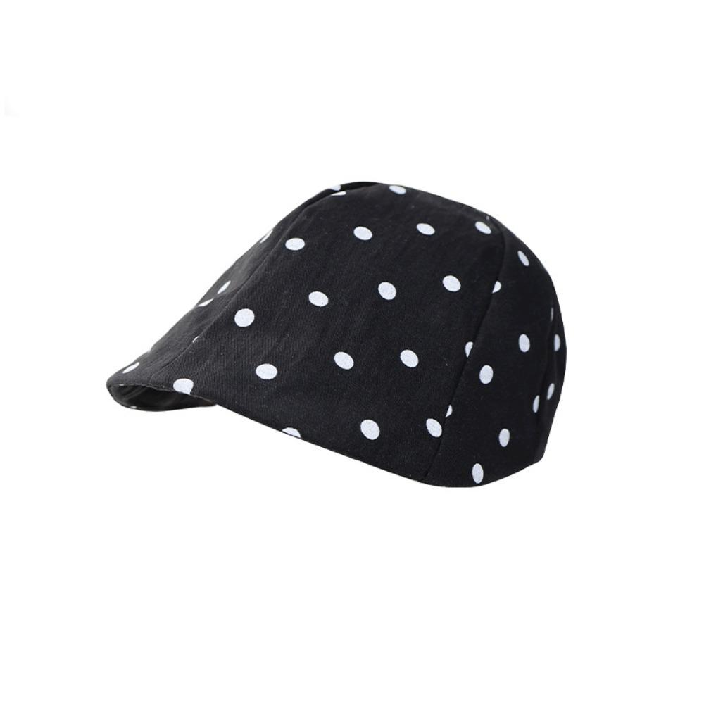 Y2k Forward Cap Thin Newsboy Cap Personality Polka Dot Beret  Outdoor