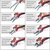 NEWACALOX 8Pcs Mini Pliers Set with Tool Bag Jewelry Pliers Set Needle Nose Pliers, Wire Cutters, Nylon Jaw 4.5" Precision Plier