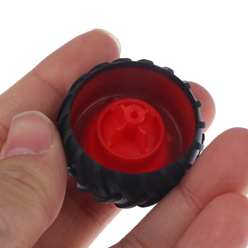 10Pcs Pc Toy Wheel Rubber Rim Tyres Diy Mini Technology 4Wd Colorful Tires Hole
