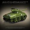 WW2 Army US Army M4A3 Sherman medium armored vehicle IS-2 Heavy Tank boy Brick Playset Block Bricks Toys  Playsetss for Boys  Girls Gift Presents