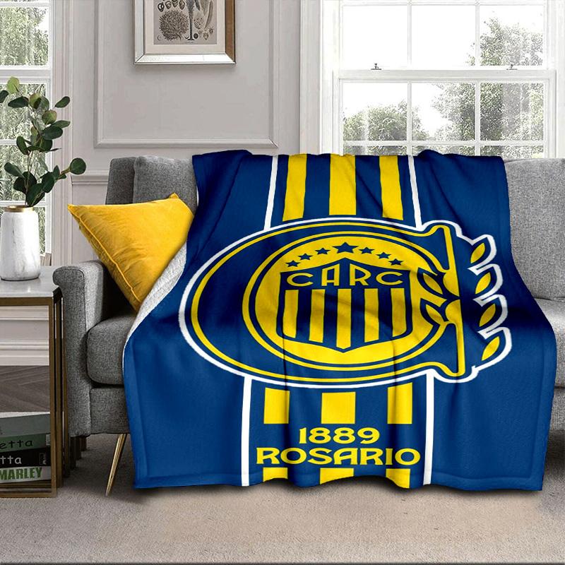 Rosario Central Crest Portable Blanket/Soft Blanket Bedding Blanket Suitable for Travel Camping Living Rooms Offices Sofas Fan Gifts
