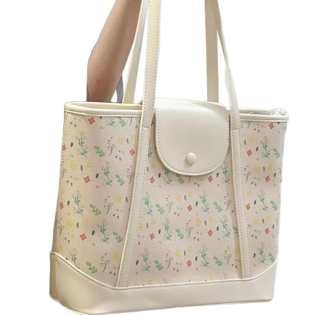 Summer small fresh floral large-capacity commuter bag new college student class shoulder handbag