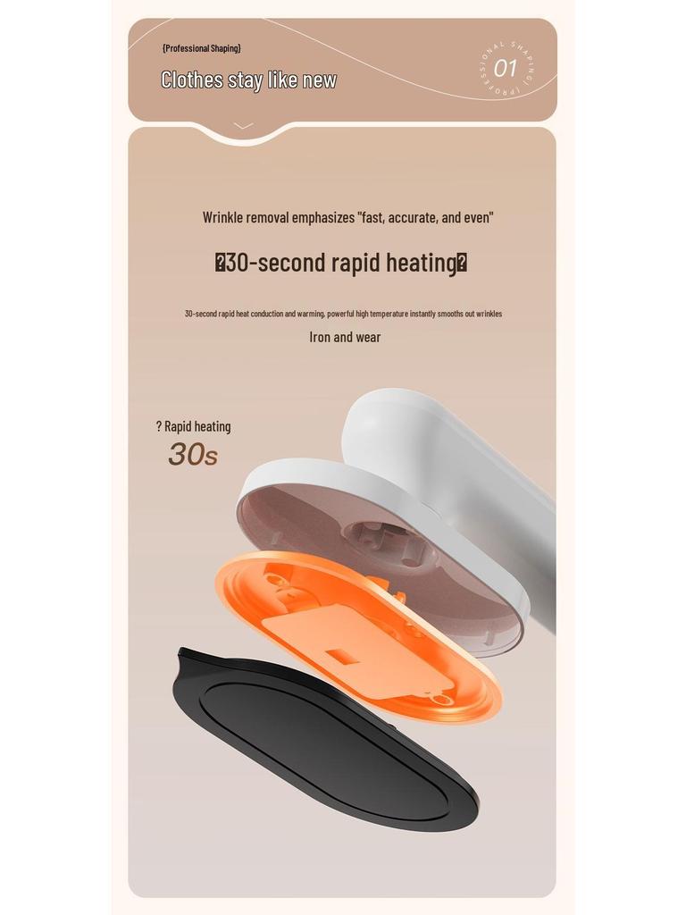 Portable Wireless Rechargeable Low-Power Garment Steamer for Dorms