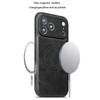 Luxury Cowhide Leather Lens Protection Case for iPhone 17 Pro Max Air 16 Pro 16e 15 Plus 14 13 12 Wireless Charging Phone Cover