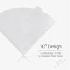 Disposable Cone Coffee Filters Natural Paper 2-4 Cup for Pour Over Drip Coffee Maker Biodegradable Eco-friendly