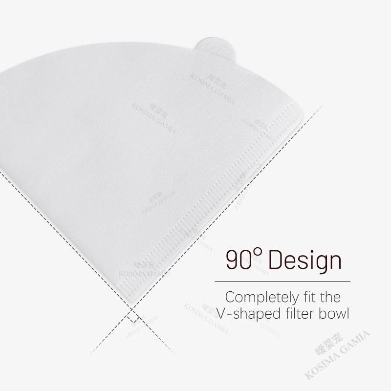 Disposable Cone Coffee Filters Natural Paper 2-4 Cup for Pour Over Drip Coffee Maker Biodegradable Eco-friendly
