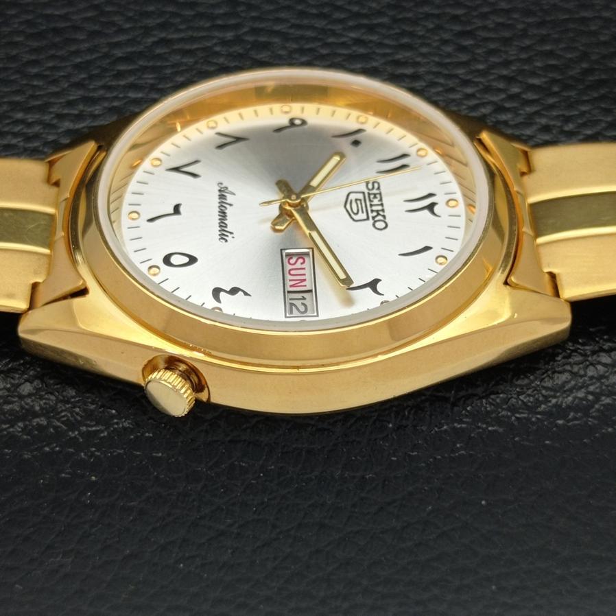 REFURBISHED VINTAGE SEIKO 5 AUTO 6309A JAPAN MENS ARABIC SILVER WATCH a425929-2 RL620a-a425929