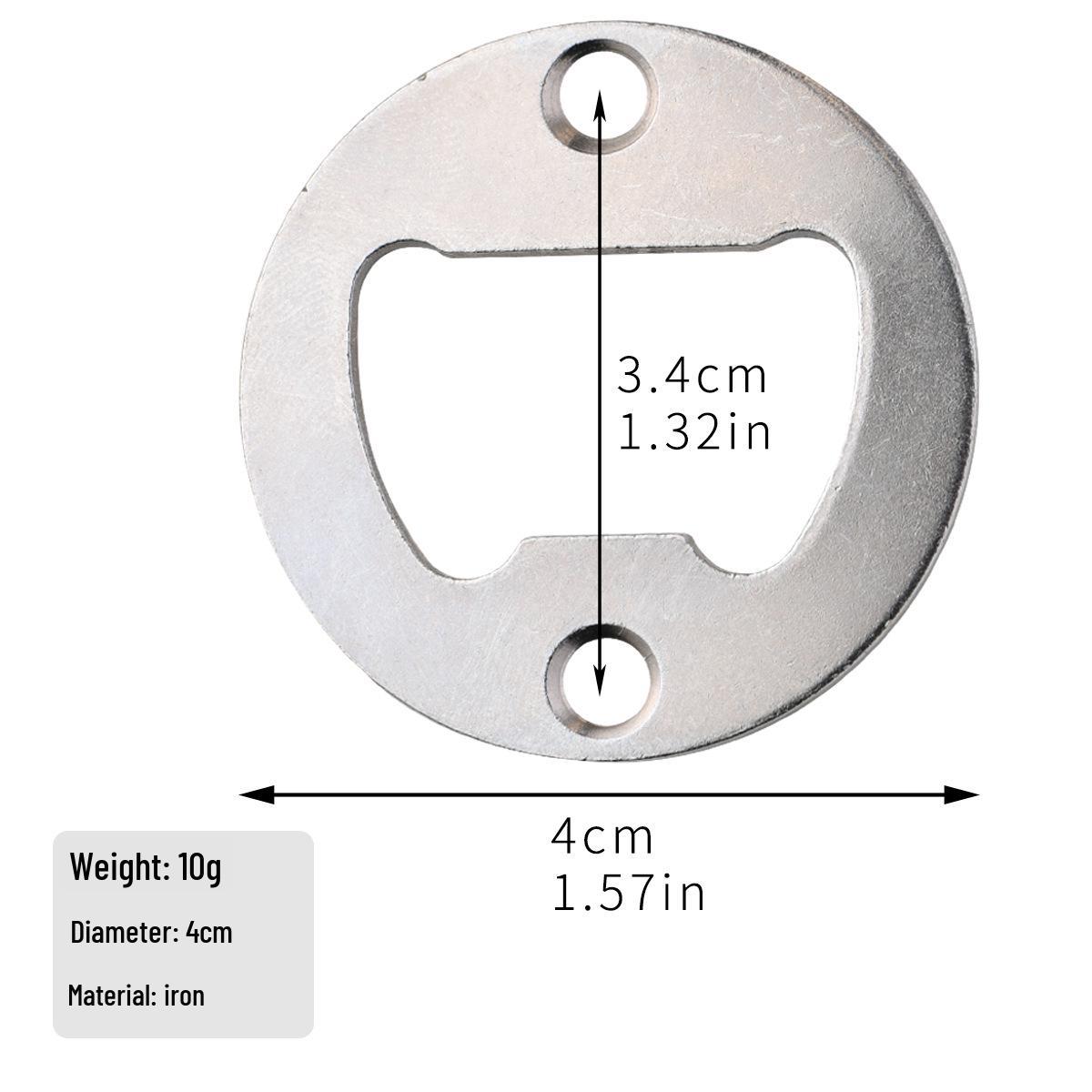 

Jingmao Chrome Beer Bottle Opener, Round Iron, Diameter 40mm