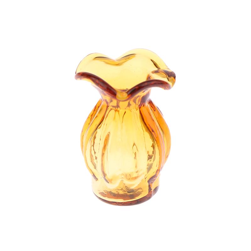 1:12 Puppenhaus Miniatur Glasvase Blumenarrangement Blumentopf Vorratsglas Garten Weihnachtshaus Dekor