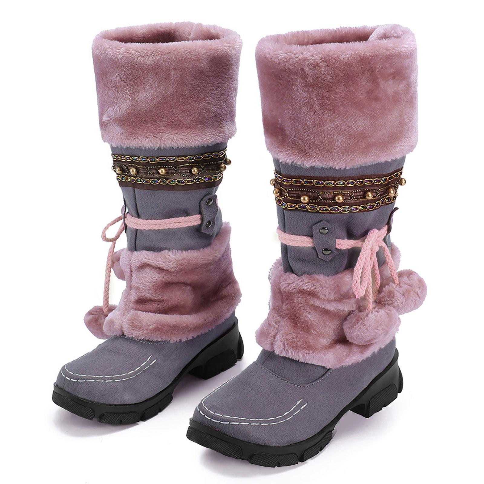 

Женская хлопковая обувь. Теплая хлопковая обувь. Водонепроницаемые хлопковые сапоги. Высокие сапоги. 38 фиолетовый