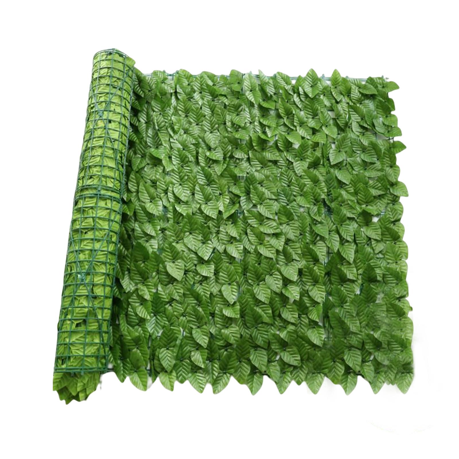 Artificial Faux Leaf Privacy Fence Wall Screen Hedges Fence for Patio Backyard Decor