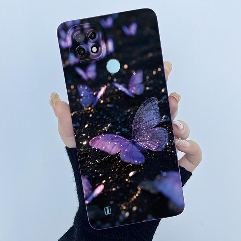 For Realme C21 RMX3201 / C21Y RMX3261 RMX3263 C25Y Phone Case Coque Soft Silicone Sweet Painted Girls Lovely Printed Back Cover