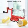 Twisted Potato Cutter, Manual Aluminum Alloy Body with 304 Stainless Steel Blade for Radish, Cucumber, Taro, Yam, and Other Fruits and Vegetables