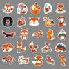 50pcs Cartoon Fox Decorative Stickers for Suitcase, Scooter, Refrigerator, and Car