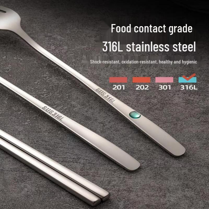 Portable Stainless Steel Cutlery Set with Storage Case