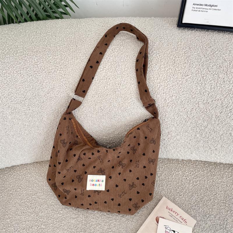 INS Style Bow Decoration Canvas Crossbody Bag Spring Casual Shoulder Bag Portable Fashion Handbag for Women Daily Use