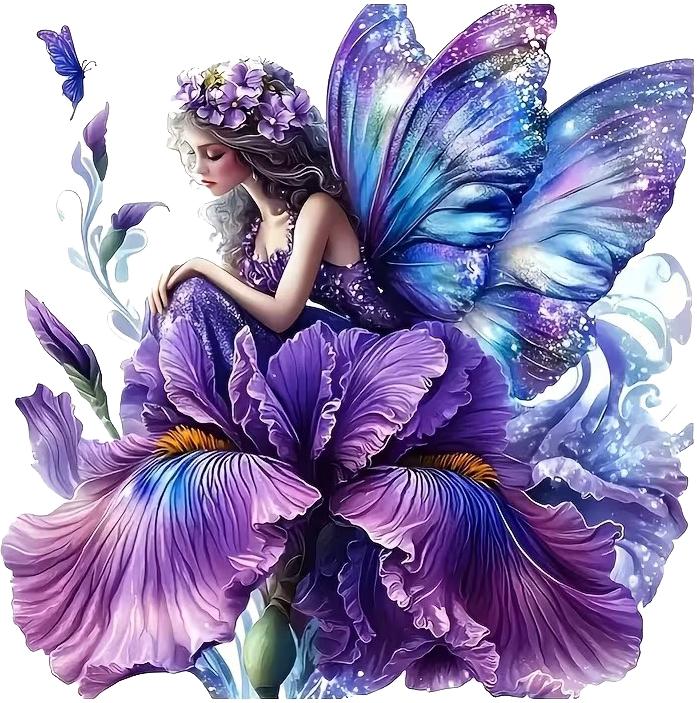 QT2463#15cm Dreamy Purple Realm High-Quality Stickers of The Princess And Flowers Car Sticker for Laptop, Truck,Motorcycle, Window
