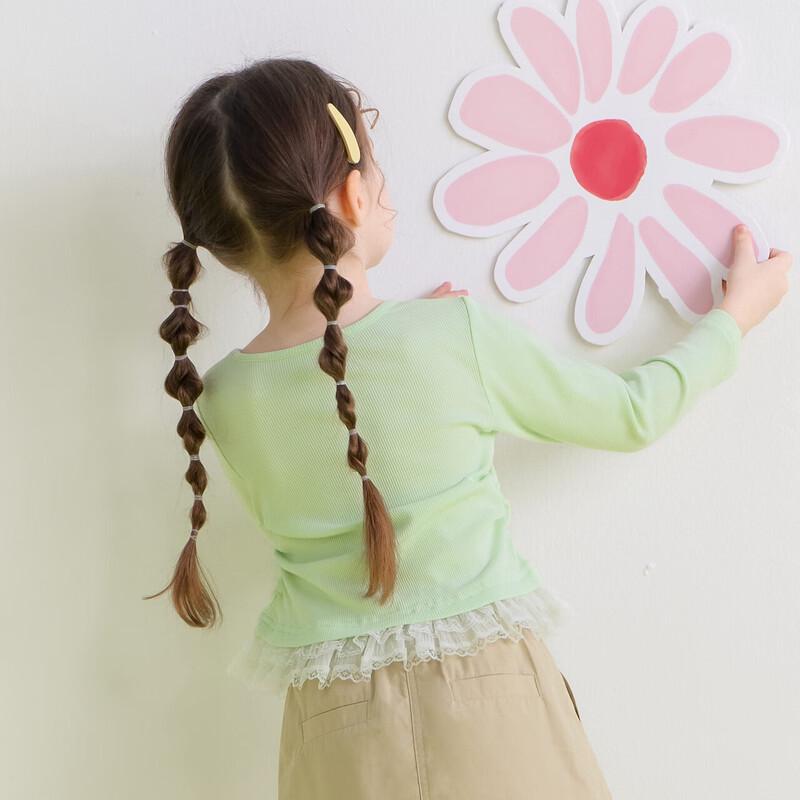 Двухслойная футболка с оборками DEESHA для девочек (имитация двух предметов) 120