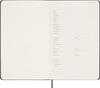 Moleskine Undated 12 Month Weekly Diary Hardcover Large Size wide x 21cm Black DUNDB12WN3 (13cm long)
