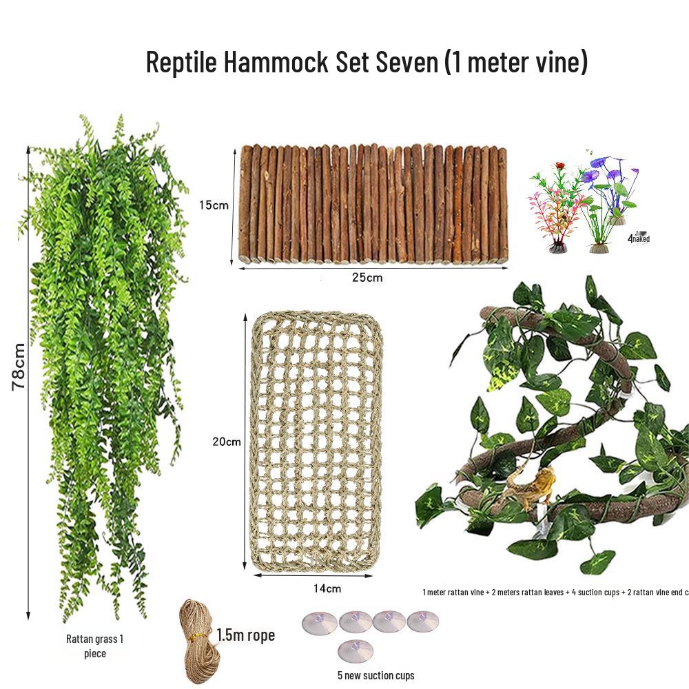 Reptile Habitat Decor: Simulation Vine with Lizard, Chameleon, Snake & Gecko Climbing Features