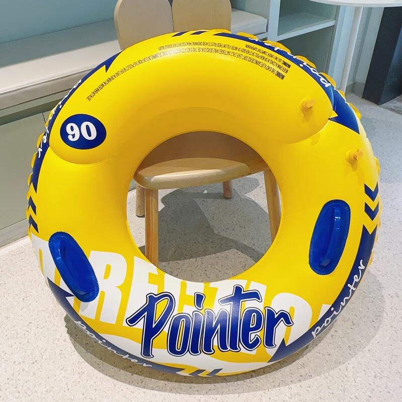 Anti-Rollover Double Airbag Swimming Ring with Handles, Size 100#