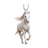 Yousheng White Horse Christmas Ornaments 2D Flat Acrylic Running Horse Car Rear View Mirror Charm Auto Hanging Pendant for Holiday Home Tree Decor