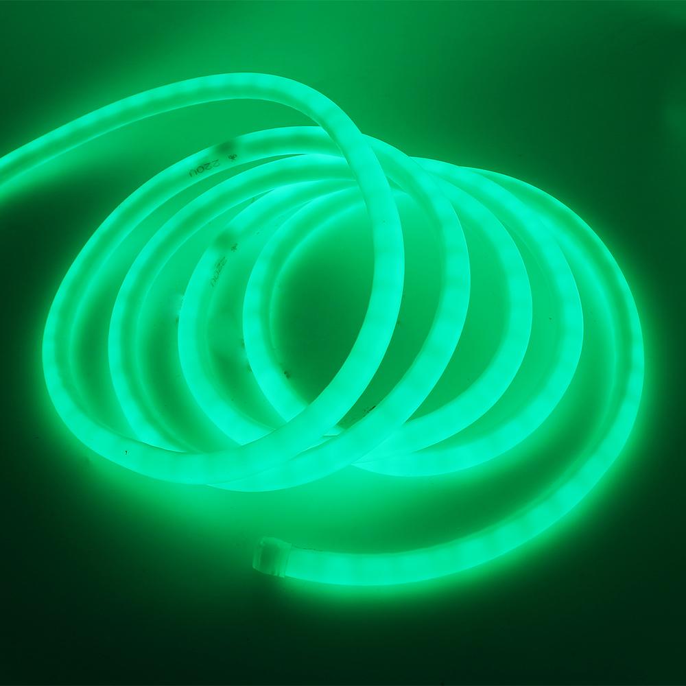220V Neon LED Strip Light 360 Degree Round Tube Red/Green/Blue/Warm White Flexible Rope 120Leds/m Waterproof EU Power Home Decor