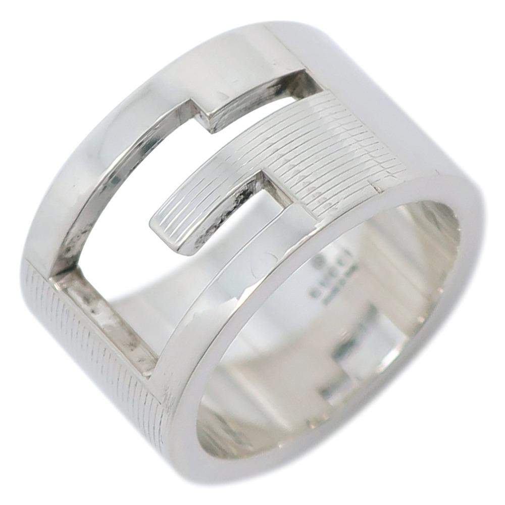 

GUCCI Branded G Wide Ring Silver925 #5.8(US Size) 11.6g Women Used